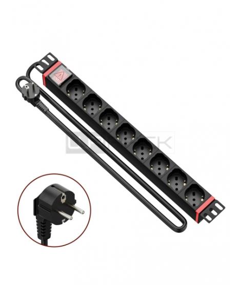 WP Regleta 8 Schukos para Rack 19" 1U