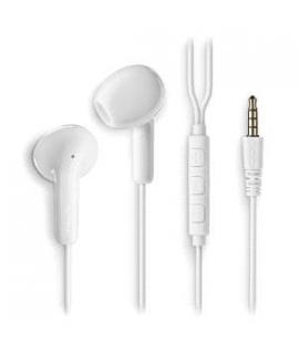 NGS CROSS FLIP Auriculares Intraurales con Microfono - Jack 3,5mm - Boton Multifuncion - Color Blanco