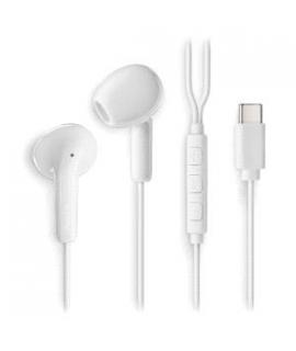 NGS CROSS GLIDE Auriculares Intraurales con Microfono - USB-C - Boton Multifuncion - Color Blanco