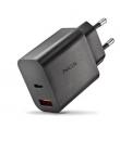 NGS ERA 20W Cargador de Pared Ultrarrapido GaN - 1 USB-C y 1 USB-A - Color Negro