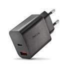 NGS ERA 20W Cargador de Pared Ultrarrapido GaN - 1 USB-C y 1 USB-A - Color Negro