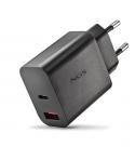 NGS ERA 30W Cargador de Pared Ultrarrapido GaN - 1 USB-C y 1 USB-A - Color Negro