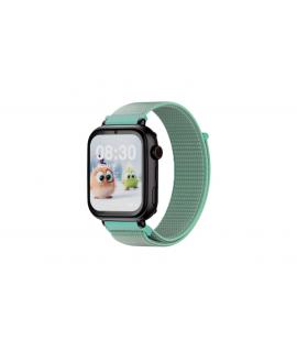 Savefamily Reloj Inteligente Infantil SaveWatch Plus con GPS y Llamada - IP67 - Boton SOS - Carcasa Negra - Correa Tela Verde