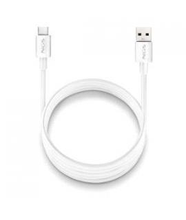 NGS ZYRO-AC Cable USB-C a USB-A - Cargar Rapida - 480 Mbps - 15W - 1 Metro - Color Blanco