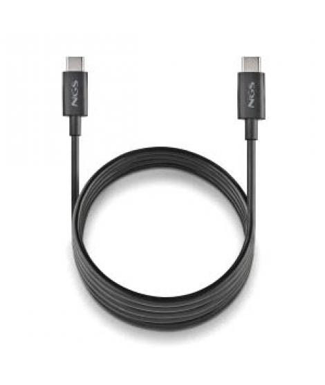 NGS ZYRO 60W-1 Cable USB-C a USB-C - Cargar Rapida - 480 Mbps - 15W - 1 Metro - Color Negro