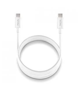 NGS ZYRO 60W-1 Cable USB-C a USB-C - Cargar Rapida - 480 Mbps - 15W - 1 Metro - Color Blanco