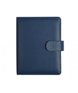 Finocam Open Piel Andrea Agenda Organizador - Anual 2026 - Formato 500 - 165x40x210mm - Semana Vista en Vertical - Color Azul