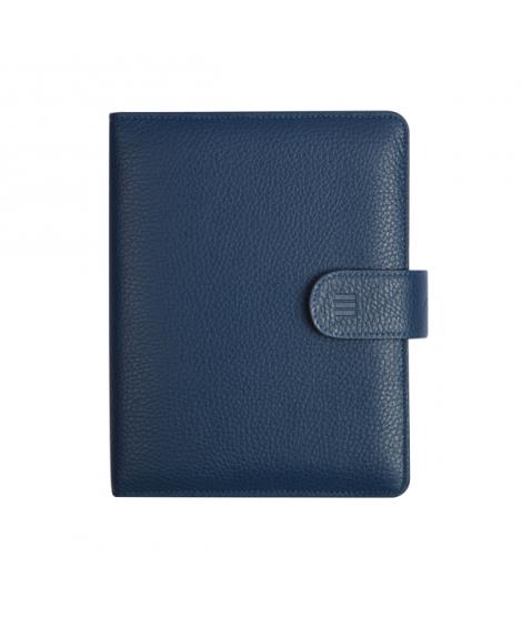 Finocam Open Piel Andrea Agenda Organizador - Anual 2026 - Formato 500 - 165x40x210mm - Semana Vista en Vertical - Color Azul