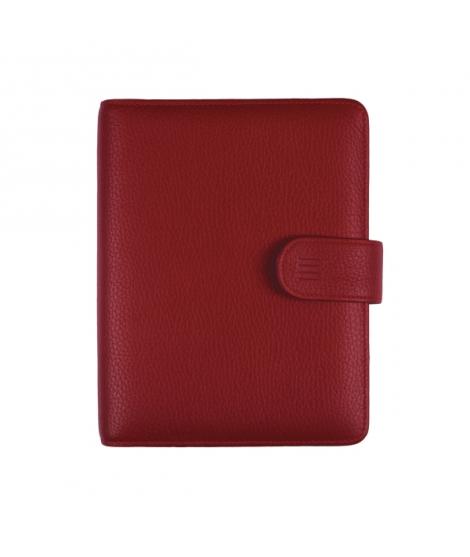 Finocam Open Piel Andrea Agenda Organizador - Formato 500 - 165x40x210mm - Semana Vista en Vertical - Color Burdeos