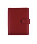 Finocam Open Piel Andrea Agenda Organizador - Formato 500 - 165x40x210mm - Semana Vista en Vertical - Color Burdeos