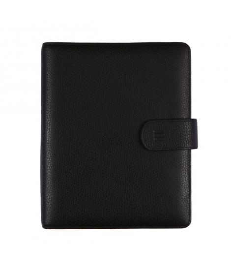 Finocam Open Piel Andrea Agenda Organizador - Anual 2026 - Formato 1000 - 205x43x249mm - 1 Dia por Pagina - Color Negro