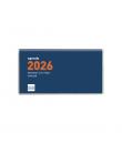 Finocam Coctel Agenda Plana - Anual 2026 - Formato Pl1 - 121x6x6mm - Semana Vista en Vertical - Color Azul