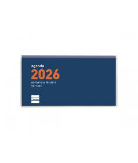 Finocam Coctel Agenda Plana - Anual 2026 - Formato Pl1 - 121x6x6mm - Semana Vista en Vertical - Color Azul