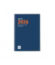 Finocam Coctel Agenda Plana - Anual 2026 - Formato Pl3 - 85x6x6mm - Semana Vista Horizontal - Color Azul