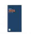 Finocam Coctel Agenda Plana - Anual 2026 - Formato Pl4 - 83x6x6mm - Mes Vista - Color Azul