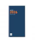 Finocam Coctel Agenda Plana - Anual 2026 - Formato Pl4 - 83x6x6mm - Mes Vista - Color Azul