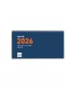 Finocam Coctel Agenda Plana en Catalan - Anual 2026 - Formato Pl1 - 121x6x6mm - Semana Vista en Vertical - Color Azul