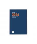 Finocam Coctel Agenda Plana en Catalan - Anual 2026 - Formato Pl3 - 85x6x6mm - Semana Vista Horizontal - Color Azul