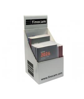 Finocam Expositor con 12 Agendas Planas Min/Coctel Surtidas - Anual 2026 - Color Surtidos