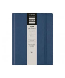 Finocam Duoband Agenda - Anual 2026 - Bloc de Notas - Formato E10 - 176x28x226mm - 1 Dia por Pagina - Color Azul