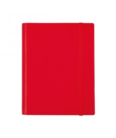 Finocam Duoband Agenda con Bloc de Notas en Catalan - Anual 2026 - Formato E10 - 176x28x226mm - 1 Dia por Pagina - Color Rojo