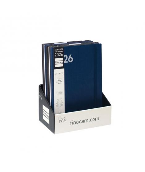 Finocam Dynamic Mara Expositor con 5 Agendas Surtidas en Catalan - Anual 2026 - Tapa Blanda - Cierre con Goma Elastica - Formato