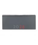 Finocam Agenda Planificador - Anual 2026 - Espacio para Escribir - 290x8x120mm - Semana Vista en Vertical - Color Gris