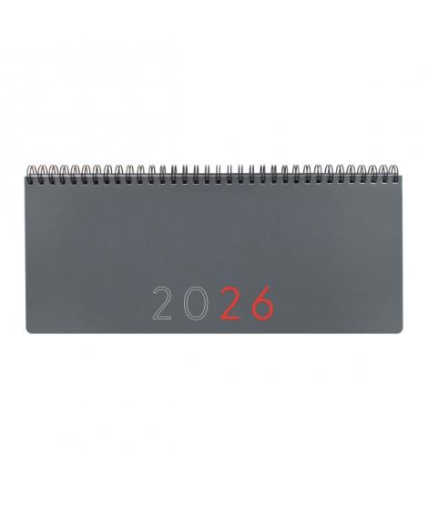 Finocam Agenda Planificador en Catalan - Anual 2026 - Espacio para Escribir - 290x8x120mm - Semana Vista en Vertical - Color Gri