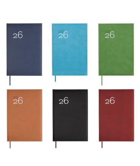 Finocam Dynamic Milano Pack de 8 Agendas Surtidas - Anual 2026 - Tapa Dura Acolchada - Formato Y10 - 1 Dia por Pagina - Color Su