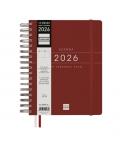 Finocam Tempus Agenda de Espiral - Anual 2026 - Tapa Extradura - Cierre de Goma - Formato 1/4 - 157x217mm - 1 Dia por Pagina - C