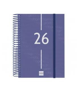 Finocam Year Agenda de Espiral - Tapa Ligera - Formato E10 - 175x29x212mm - 1 Dia por Pagina - Color Azul
