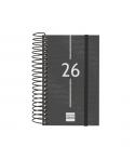 Finocam Year Agenda de Espiral en Catalan - Anual 2026 - Tapa Ligera - Formato E3 - 95x24x127mm - 1 Dia por Pagina - Color Negro