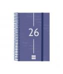 Finocam Year Agenda de Espiral en Catalan - Anual 2026 - Tapa Ligera - Formato E5 - 135x24x181mm - 1 Dia por Pagina - Color Azul