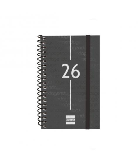 Finocam Year Agenda de Espiral en Catalan - Anual 2026 - Tapa Ligera - Formato E3 - 217x14x297mm - Semana Vista Horizontal - Col