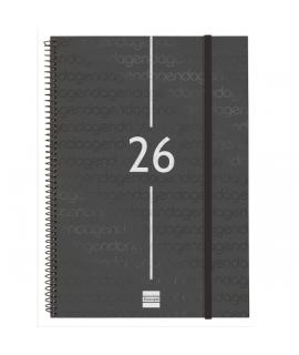 Finocam Year Agenda de Espiral en Catalan - Anual 2026 - Tapa Ligera - Formato E40 - 217x14x297mm - Semana Vista Horizontal - Co
