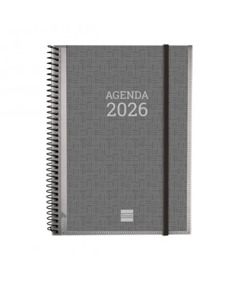 Finocam Basics Agenda - Anual 2026 - con Espiral - Personalizable - Formato E10 - 162x14x212mm - Semana Vista Horizontal - Color