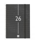 Finocam Year Agenda de Espiral en Catalan - Anual 2026 - Tapa Ligera - Formato E40 - 217x14x297mm - Semana Vista en Vertical - C