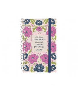 Finocam Design Collection Agenda de Espiral - Anual 2026 - Tapa Ligera - Formato E3 - 85x14x127mm - Semana Vista Horizontal - Te