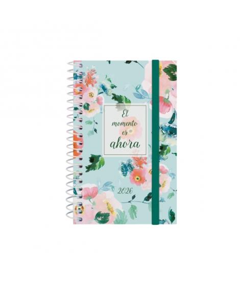 Finocam Design Collection Agenda de Espiral - Anual 2026 - Tapa Ligera - Formato E3 - 85x14x127mm - Semana Vista Horizontal - Te