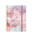 Finocam Design Collection Agenda de Espiral - Anual 2026 - Tapa Ligera - Formato E10 - 162x14x212mm - Semana Vista Horizontal - 