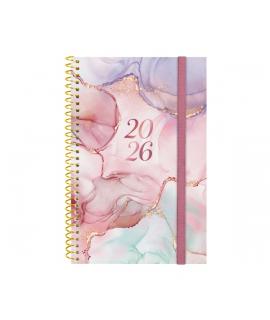 Finocam Design Collection Agenda de Espiral en Catalan - Anual 2026 - Tapa Ligera - Formato E5 - 124x14x181mm - Semana Vista Hor