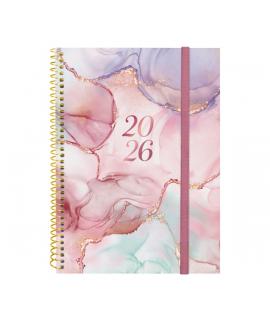 Finocam Design Collection Agenda de Espiral en Catalan - Anual 2026 - Tapa Ligera - Formato E10 - 162x14x212mm - Semana Vista Ho