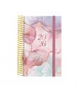 Finocam Design Collection Agenda de Espiral - Anual 2026 - Tapa Ligera - Formato E5 - 132x25x181mm - 1 Dia por Pagina - Color Va