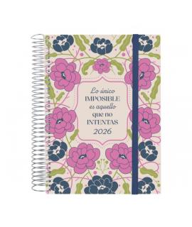 Finocam Design Collection Agenda de Espiral - Anual 2026 - Tapa Ligera - Formato E10 - 172x29x212mm - 1 Dia por Pagina - Tematic