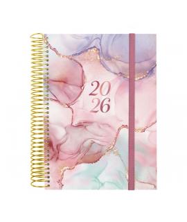 Finocam Design Collection Agenda de Espiral - Anual 2026 - Tapa Ligera - Formato E10 - 172x29x212mm - 1 Dia por Pagina - Color V