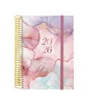Finocam Design Collection Agenda de Espiral - Anual 2026 - Tapa Ligera - Formato E10 - 172x29x212mm - 1 Dia por Pagina - Color V