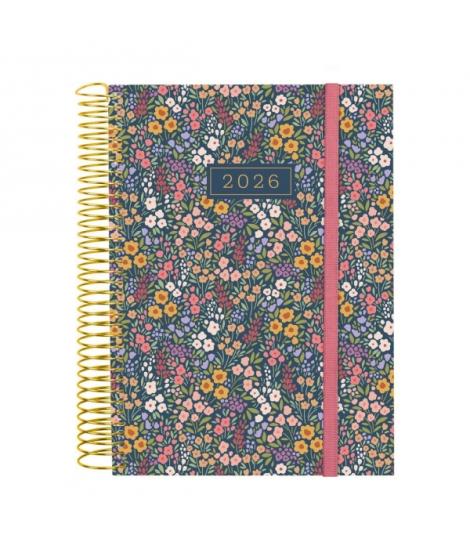Finocam Design Collection Agenda de Espiral - Anual 2026 - Tapa Ligera - Formato E10 - 172x29x212mm - 1 Dia por Pagina - Tematic