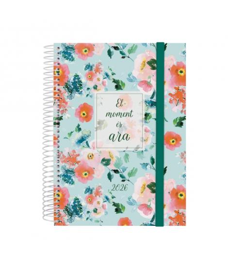 Finocam Design Collection Agenda de Espiral en Catalan - Anual 2026 - Tapa Ligera - Formato E10 - 172x29x212mm - 1 Dia por Pagin
