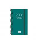 Finocam Opaque Agenda de Espiral - Anual 2026 - Tapa Ligera - Cierre con Goma Elastica - Formato E3 - 85x14x127mm - Semana Vista