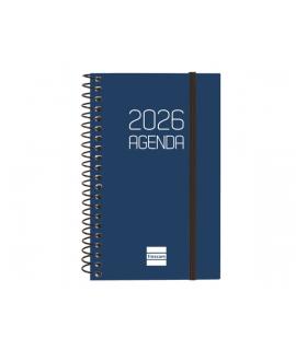 Finocam Opaque Agenda de Espiral en Catalan - Anual 2026 - Tapa Ligera - Cierre con Goma Elastica - Formato E3 - 85x14x127mm - S